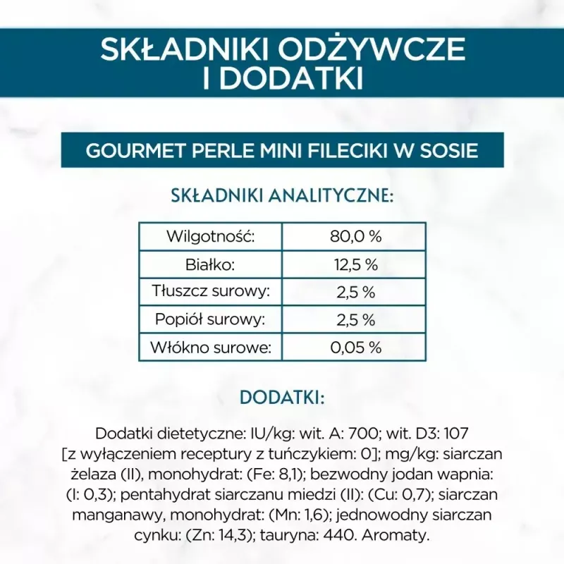 Märg kassitoit Purina Nestlé GOURMET Perle Mini fileed kastmes, kotikesed 60 x 85 g, täiskasvanud kassid, 80% niiskust