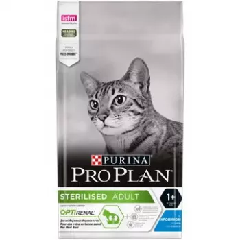 Kuiv kassitoit Purina Pro Plan Sterilised OPTIrenal Adult Rabbit 1.5 kg — neerutoetus, 41% valku, 12% rasva