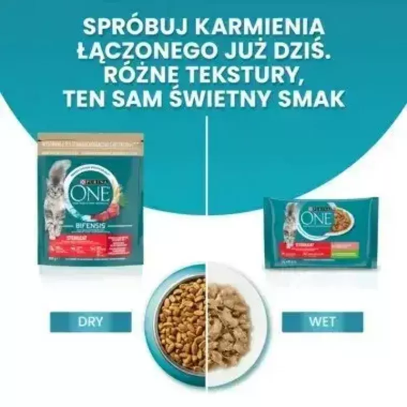 Kuiv kassitoit Purina Nestlé One Sterilcat Veiseliha 9,75 kg — täiskasvanud steriliseeritud kassidele, 37% valku