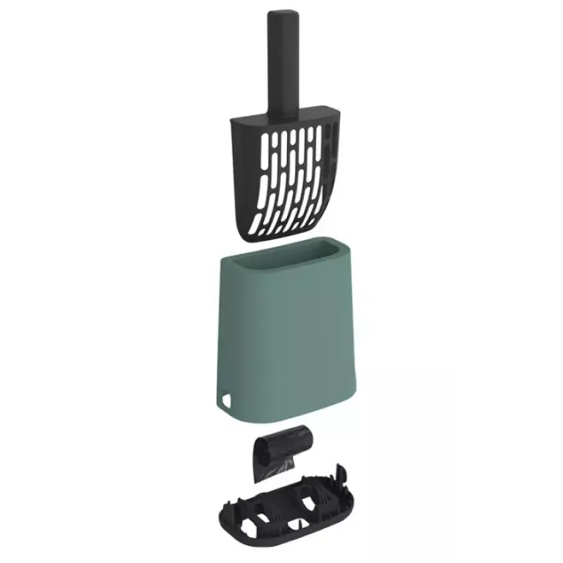Rotho BIALA roheline siseruumides kasutatav kassiliivakühvel ja hoiukarp, 91×162×290 mm, plastik