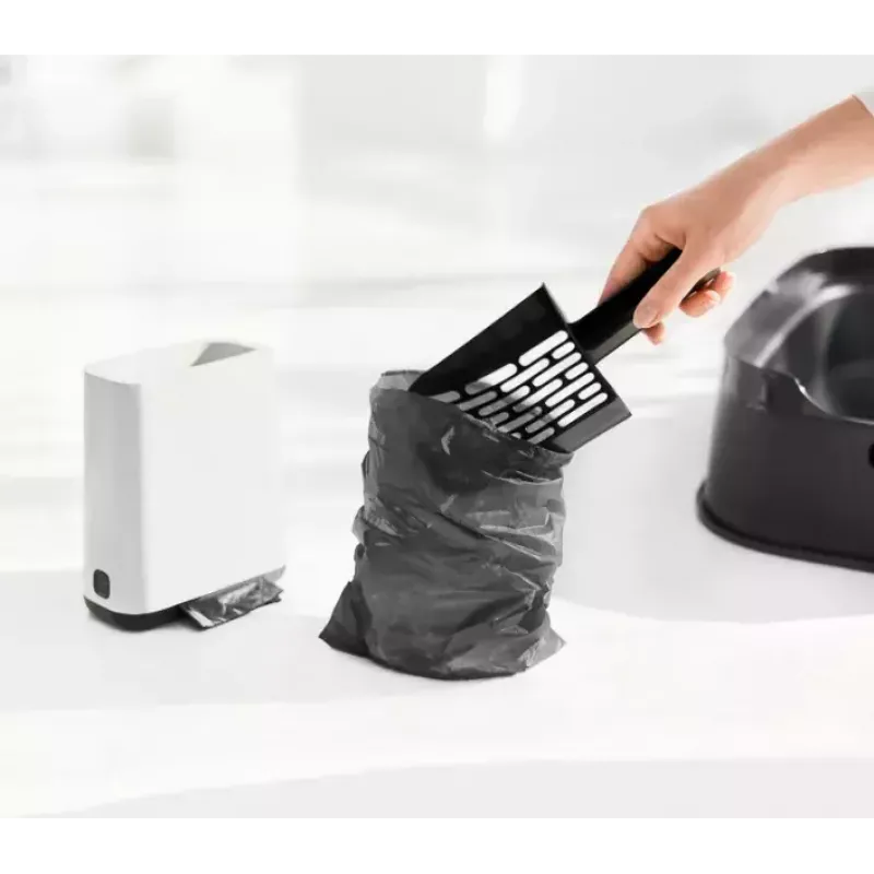 Rotho siseruumides kasutatav hoiukonteiner BIALA must kassiliivakühvli jaoks 91×162×290 mm, plastik, jäätmekotid kaasas