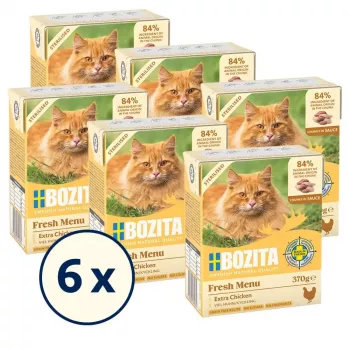 Märg kassitoit BOZITA Fresh Menu Chicken 370 g — täiskasvanud, kõik tõud, kaalujälgimiseks