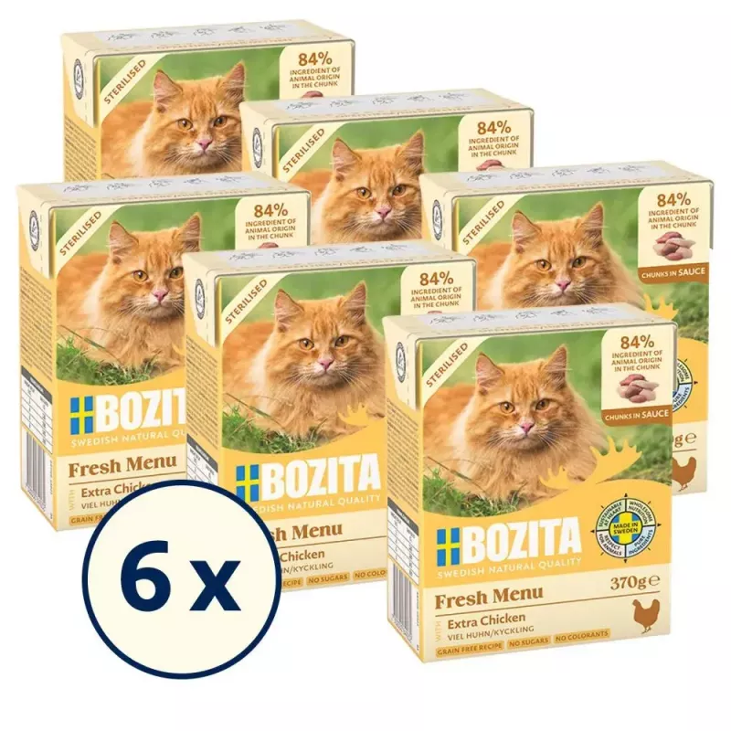 Märg kassitoit BOZITA Fresh Menu Chicken 370 g — täiskasvanud, kõik tõud, kaalujälgimiseks