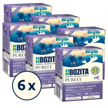 Märg koeratoit BOZITA Purely Chicken & Turkey Adult 370 g, teravilja- ja sojavaba, 78% niiskust