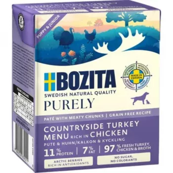 Märg koeratoit BOZITA Purely Chicken & Turkey Adult 370 g, teravilja- ja sojavaba, 78% niiskust