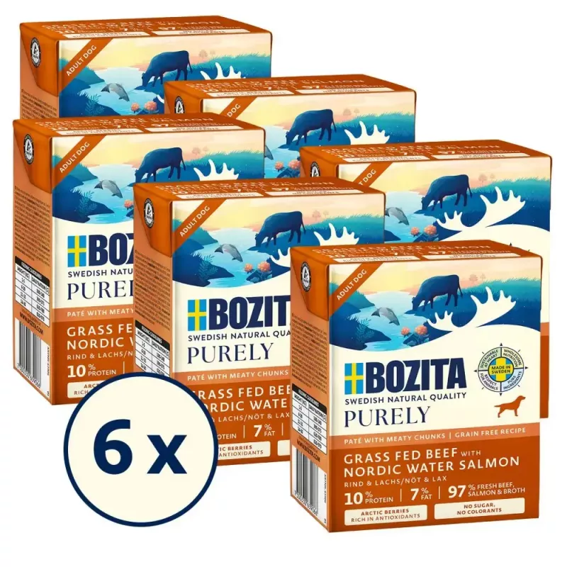 Märg koeratoit BOZITA Purely Beef & Salmon Adult 370 g, teraviljavaba, kõikidele tõugudele