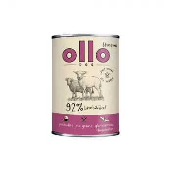 Märg koeratoit OLLO Umami Lamb and Beef 850 g — täiskasvanud, teraviljavaba, gluteeni- ja sojavaba