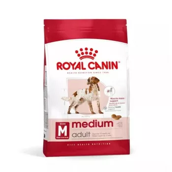 Kuiv koeratoit Royal Canin Medium Adult — kana ja sealiha, 4 kg; valk 25%, rasv 14%