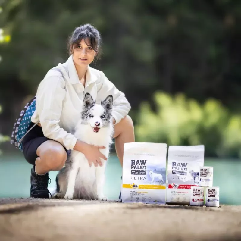 Märg koeratoit VETEXPERT RAW PALEO Puppy Monoprotein Duck 400 g, niiskus 74,8%, valk 9,6%, rasv 10,6%