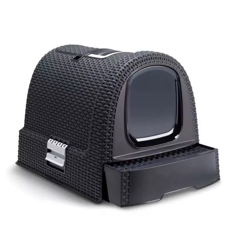 Kassiliivakast Curver Pet Life Kuweta Antracyt — plastikust kassiliivakast, 385×510×395 mm, 2,41 kg, valge