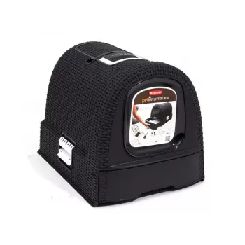 Kassiliivakast Curver Pet Life Kuweta Antracyt — plastikust kassiliivakast, 385×510×395 mm, 2,41 kg, valge