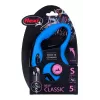 Sissetõmmatav koerarihm Flexi New Classic S — nöör, 5 m, üksikrihm, sinine, max koormus 12 kg
