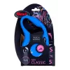 Sissetõmmatav koerarihm Flexi New Classic S, nöörrihm, 5 m pikkus, väikestele koertele 5–10 kg, max koormus 15 kg, sinine
