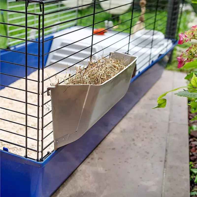 Puur FERPLAST Rabbit 120 Blue — metallist ja plastist küülikupuur 1180×585×495 mm, küülikutele 5–9,9 kg