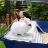 Puur FERPLAST Rabbit 120 Blue — metallist ja plastist küülikupuur 1180×585×495 mm, küülikutele 5–9,9 kg