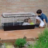 Puuri FERPLAST Casita 120 küülikutele ja merisigadele, metall/plast, 1190×580×600 mm, valge/taupe