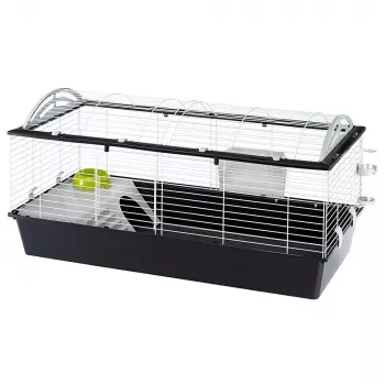 Puuri FERPLAST Casita 120 küülikutele ja merisigadele, metall/plast, 1190×580×600 mm, valge/taupe