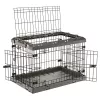 Kõva lemmikloomakandur FERPLAST Superior 770×510×550 mm — metallist/plastist puur väikestele koertele 5–9,9 kg, must