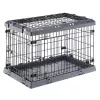 Kõva lemmikloomakandur FERPLAST Superior 770×510×550 mm — metallist/plastist puur väikestele koertele 5–9,9 kg, must