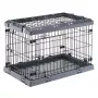 Kõva lemmikloomakandur FERPLAST Superior 770×510×550 mm — metallist/plastist puur väikestele koertele 5–9,9 kg, must