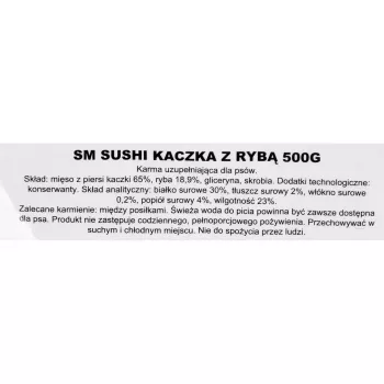 Kuiv koeramaius MACED Pardi ja kala sushi 500 g — täiendav treeningsuupiste, valk 30%, rasv 2%, gluteenivaba