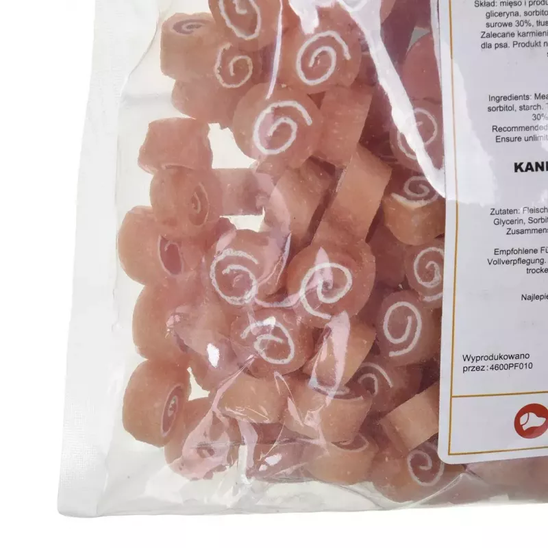 Pehmed koeramaiused MACED Sushi küüliku ja kalaga 500 g — funktsionaalsed treeningupalad, valk 30%, rasv 2%, niiskus 23%