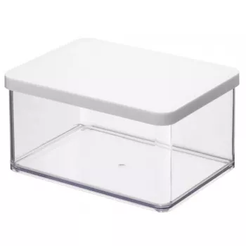 Söödakonteiner rotho Dispenser Loft 11610 ristkülikukujuline 2,25 L, tehnopolümeer, valge, 200×150×96 mm