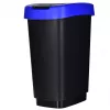 Kolme sektsiooniga jäätmesorteerija rotho Twist 3 × 25 L (tehnopolümeer, must, 252×333×476 mm)