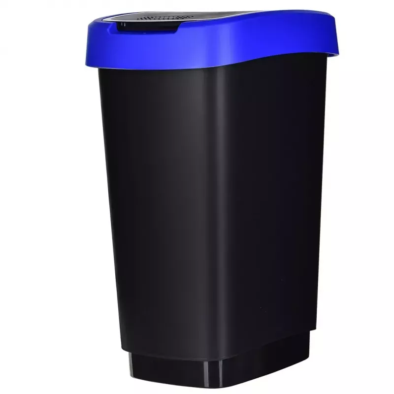 Kolme sektsiooniga jäätmesorteerija rotho Twist 3 × 25 L (tehnopolümeer, must, 252×333×476 mm)