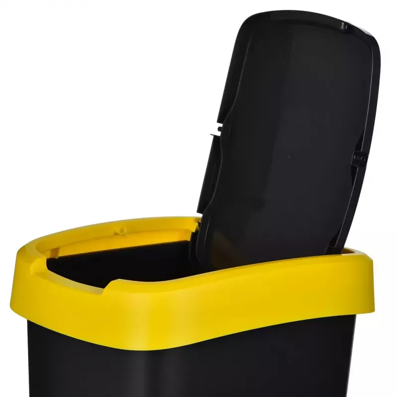 Kolme sektsiooniga jäätmesorteerija rotho Twist 3 × 25 L (tehnopolümeer, must, 252×333×476 mm)
