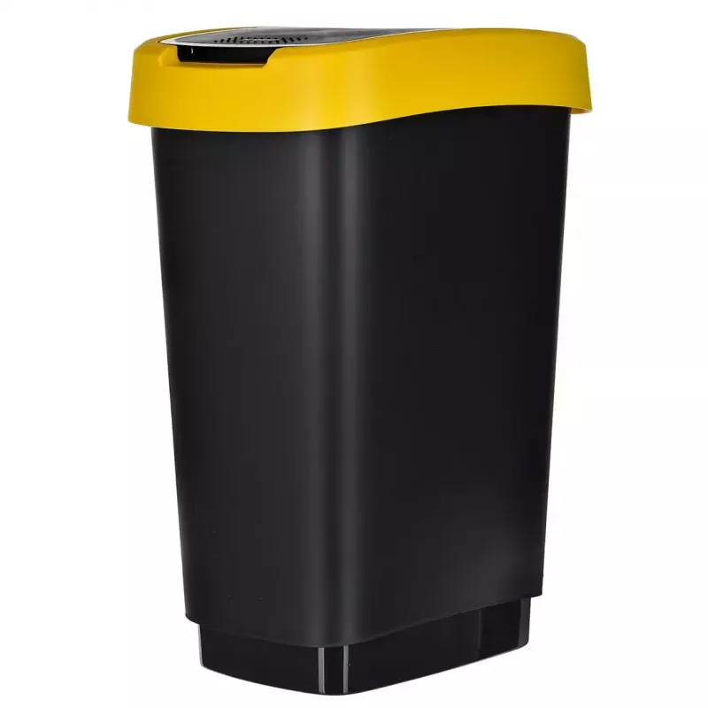 Kolme sektsiooniga jäätmesorteerija rotho Twist 3 × 25 L (tehnopolümeer, must, 252×333×476 mm)