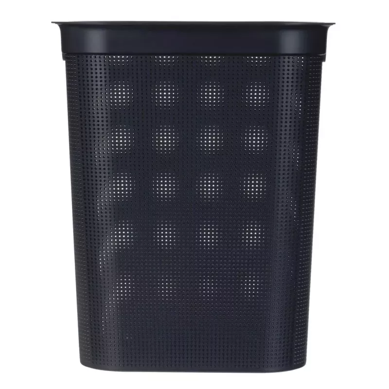Pesukorv rotho Brisen 50 L ventileeritav plastikust korv kaanega ja riputusauguga, must, 340×431×529 mm