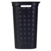 Pesukorv rotho Brisen 50 L ventileeritav plastikust korv kaanega ja riputusauguga, must, 340×431×529 mm