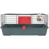 Näriliste puur ZOLUX Classic 80 — kahetasandiline metallist/plastist korpus, 800×430×330 mm, 31 mm varbavahe, hall/punane