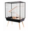 Cage ZOLUX Neo Cozy Large Rodents H80 Must — metallist/plastist puur rottidele ja hiirtele, K 80 cm, L 78 cm, S 48 cm