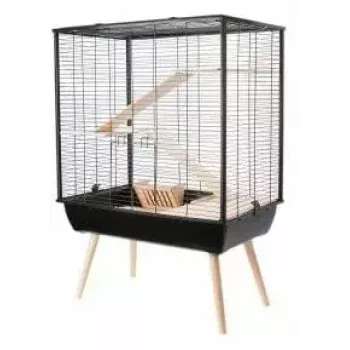 Cage ZOLUX Neo Cozy Large Rodents H80 Must — metallist/plastist puur rottidele ja hiirtele, K 80 cm, L 78 cm, S 48 cm
