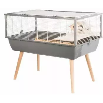Näriliste puur ZOLUX Neo Nigha H36 2 tasemega, plastist alus, 780×480×360 mm, hall