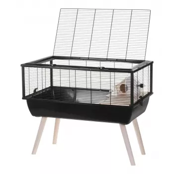 Näriliste puur ZOLUX Neo Nigha small H36 must, puit, W780×D360×H480 mm, ratas kaasas