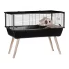 Näriliste puur ZOLUX Neo Nigha small H36 must, puit, W780×D360×H480 mm, ratas kaasas