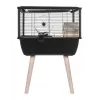Näriliste puur ZOLUX Neo Nigha small H36 must, puit, W780×D360×H480 mm, ratas kaasas