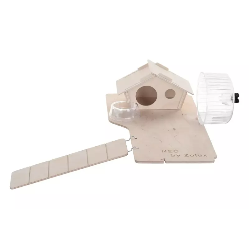 Näriliste puur ZOLUX Neo Nigha small H36 must, puit, W780×D360×H480 mm, ratas kaasas