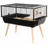 Näriliste puur ZOLUX Neo Nigha small H36 must, puit, W780×D360×H480 mm, ratas kaasas