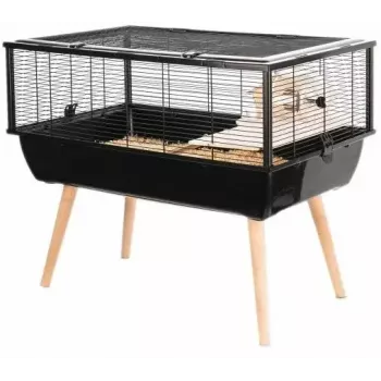 Näriliste puur ZOLUX Neo Nigha small H36 must, puit, W780×D360×H480 mm, ratas kaasas