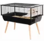 Näriliste puur ZOLUX Neo Nigha small H36 must, puit, W780×D360×H480 mm, ratas kaasas