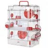Näriliste puur ZOLUX Rody3 Trio — väikeloomaelupaik, metall/plast, 410×270×530 mm, 3 kg, sisaldab jooksuratast
