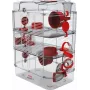 Näriliste puur ZOLUX Rody3 Trio — väikeloomaelupaik, metall/plast, 410×270×530 mm, 3 kg, sisaldab jooksuratast