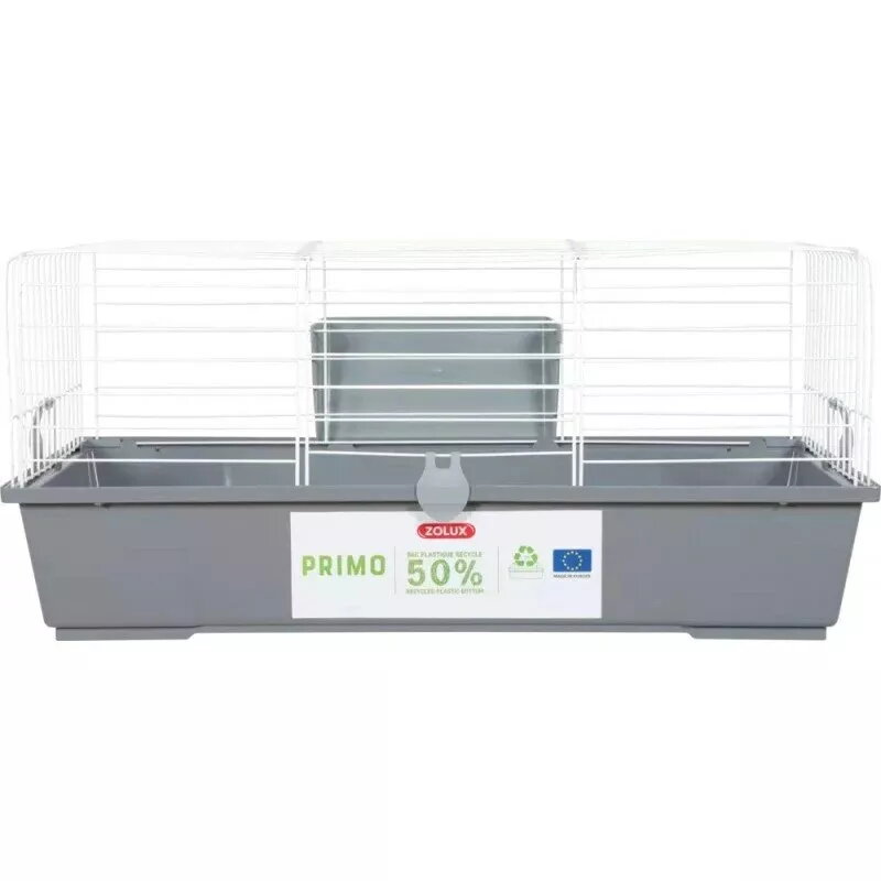 Näriliste puur ZOLUX Primo 80 cm — valge/hall, 80 cm pikkus, 810×360×540 mm, metall/plastik