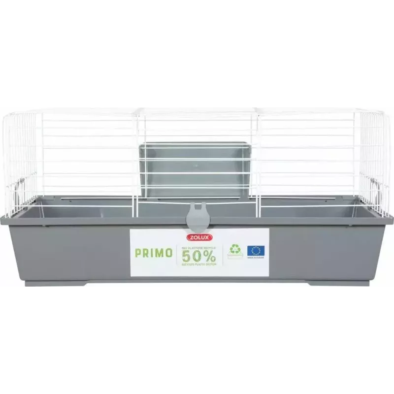 Näriliste puur ZOLUX Primo 80 cm — valge/hall, 80 cm pikkus, 810×360×540 mm, metall/plastik
