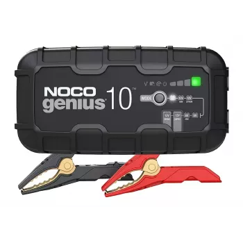 Akulaadija NOCO GENIUS10 EU 10 A 6 V ja 12 V akudele — hooldus ja sulfaadieemaldus, 150 W, Li‑Ion/AGM/Gel, IPX veekindel
