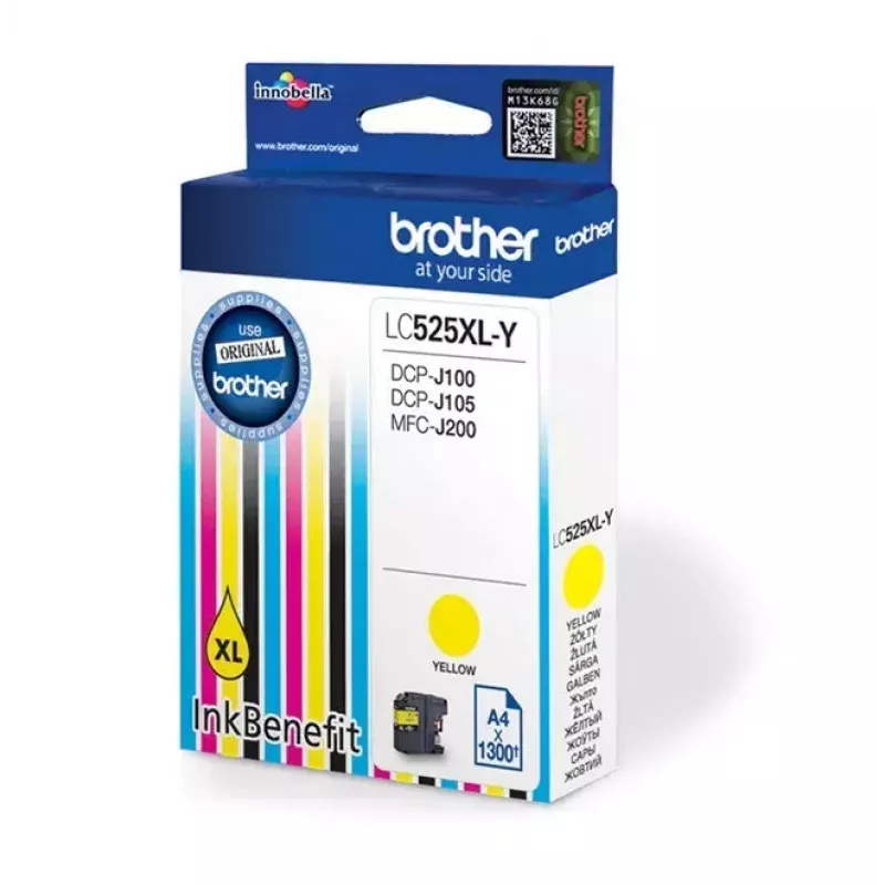 Brother LC525XL-Y tindikassett Originaal Extra (Super) High Yield Kollane